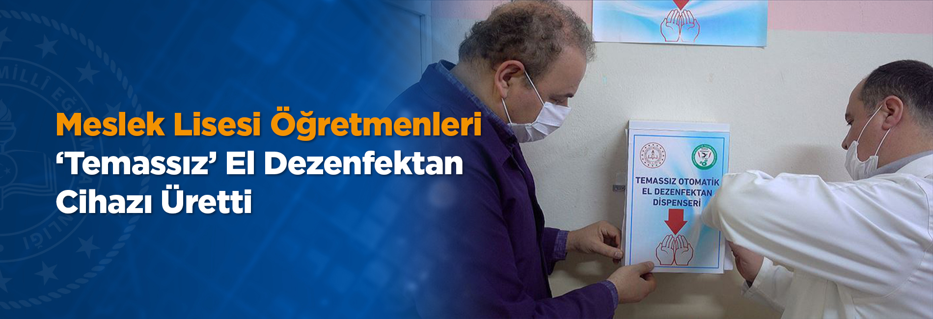Bursa'da Hürriyet Mesleki ve Teknik Anadolu Lisesi öğretmenleri, okulun Elektrik-Elektronik Teknolojisi Alanı'nda çalışarak yerli imkanlar ve düşük maliyetle dezenfektan cihazı tasarladı.
